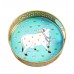 Round Green Pichwai Tray Set of 2